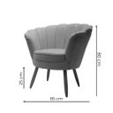 Ver imagem 5 de Poltrona Pétala Rose Suede Confortavel e Elegante Para Salara Quarto e Escritório
