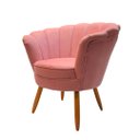 Ver imagem 3 de Poltrona Pétala Rose Suede Confortavel e Elegante Para Salara Quarto e Escritório