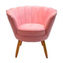 Ver imagem 1 de Poltrona Pétala Rose Suede Confortavel e Elegante Para Salara Quarto e Escritório