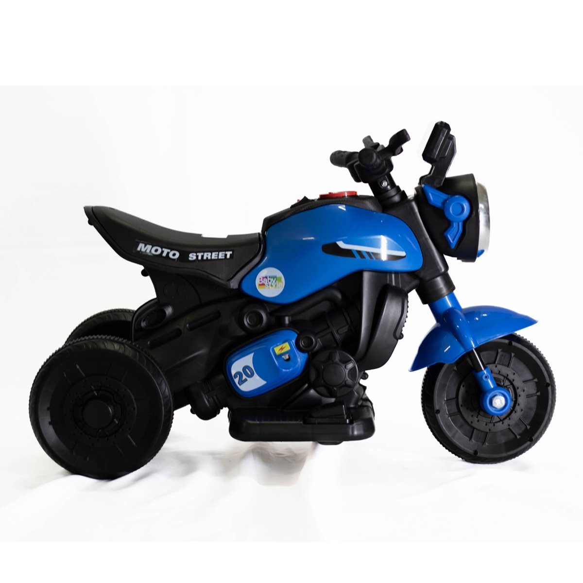 Mini Moto Elétrica Infantil Motorizada Triciclo Passeio 6V Street Azul - 5