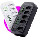 Ver imagem 1 de Extensão 5 Tomadas e 4 USB LED Bivolt 110V/220V