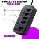 Ver mais imagens de Extensão 5 Tomadas e 4 USB LED Bivolt 110V/220V
