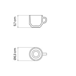 Xícara Café Tramontina Clarice em Porcelana Decorada 100 ml Tramontina - 5