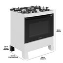 Ver imagem 3 de Fogão 5 Bocas a Gás Bivolt Premium Glass Realce Cr230 Branco