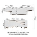 Ver imagem 4 de Armário de Cozinha Completa de Canto 402cm Branco Reims Madesa 03
