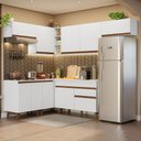 Ver imagem 1 de Armário de Cozinha Completa de Canto 402cm Branco Reims Madesa 03