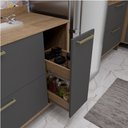 Ver imagem 7 de Balcão de Cozinha 120cm com 1 Porta 1 Gaveta Tampo e Porta Condimentos 100% MDF Vicenza Espresso Móveis