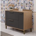 Ver imagem 1 de Balcão de Cozinha 120cm com 1 Porta 1 Gaveta Tampo e Porta Condimentos 100% MDF Vicenza Espresso Móveis