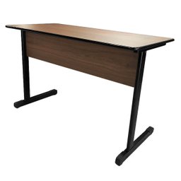 Mesa Escrivaninha Office Pés Emborrachados 1,20m Nogal/preto Realme Mesa para Escritório Estilo Indu - 2