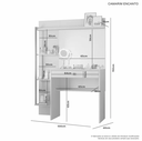 Ver imagem 4 de Penteadeira Camarim Encanto Jcm Movelaria - Branco