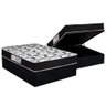 Cama Box Baú Casal: Colchão Espuma D45 Luckspuma Gran Luck Pró Saúde Duplo + Base Black(138x188) - 1