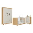 Ver imagem 2 de Quarto de Bebê Completo com Berço Americano 3 em 1 Suspiro Multimóveis Mp4620 Madeirado/off White