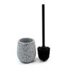 Escova Sanitária com Suporte de Cerâmica Granulado Cinza - 1