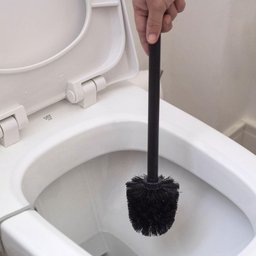 Escova Sanitária com Suporte de Cerâmica Granulado Cinza - 2