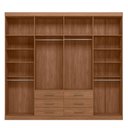 Ver imagem 5 de Guarda-roupa Casal Belize 8 Portas 6 Gavetas Jatoba - Pnr Móveis