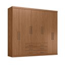 Ver imagem 3 de Guarda-roupa Casal Belize 8 Portas 6 Gavetas Jatoba - Pnr Móveis
