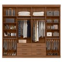 Ver imagem 2 de Guarda-roupa Casal Belize 8 Portas 6 Gavetas Jatoba - Pnr Móveis