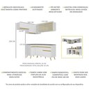 Ver imagem 4 de Cozinha Completa de Canto Veneza Gw Multimóveis Mp2059 com Armário e Balcão Branca