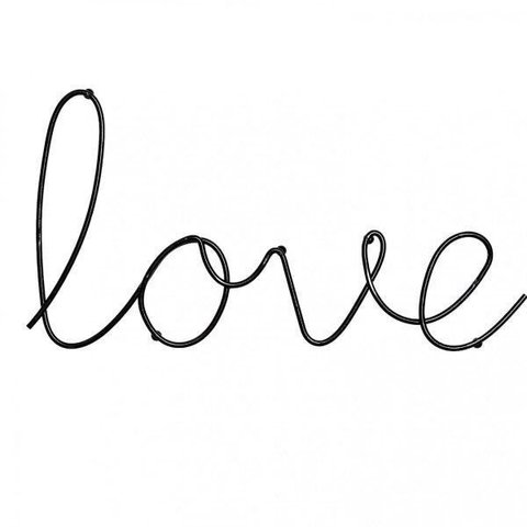 Letreiro Decorativo Love em Metal 14,5CMX28,5cm Mart Collection