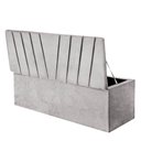 Ver imagem 3 de Calçadeira Baú Recamiel Casal 140CM Bélgica Suede Cinza Claro - D A DECOR