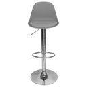 Ver imagem 2 de Banqueta Joly Luisa Eames Saarinen Regulável Base Giratória Cromada - Cinza