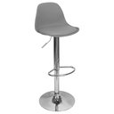 Ver imagem 1 de Banqueta Joly Luisa Eames Saarinen Regulável Base Giratória Cromada - Cinza