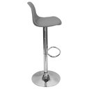 Ver imagem 3 de Banqueta Joly Luisa Eames Saarinen Regulável Base Giratória Cromada - Cinza