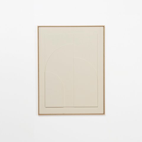 Quadro Arte em Relevo com Moldura Ps Bamboo Natural 60cm X 80cm 17393s