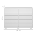 Ver imagem 2 de Cômoda com 10 Gavetas Loanda Branco