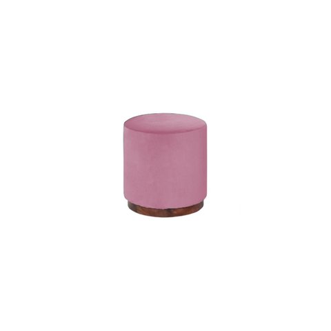 Puff Decorativo Redondo Itália - Tecido Rosê