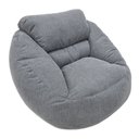 Ver imagem 4 de Poltrona Núcleo Elegante e Luxuosa Enchimento Pérolas 3mm Pufe Macio Cinza Claro