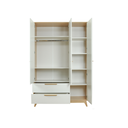 Ver imagem 7 de Guarda Roupa Infantil 3 Portas 2 Gavetas Quater Linha Petit Branco com Carvalho Malva