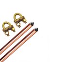 Ver imagem 1 de Kit 2 Haste + 2 Conector Terra Gtdu 5/8 X2,4m Cobreada