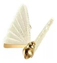 Ver imagem 1 de Luminária Borboleta Pendente Led Dourado Acrílico Branco Quente Cabeceira Quarto Sala