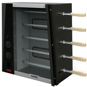 Churrasqueira Rotativa Elétrica 127V Saro de 5 Espetos com Acendedor Automático