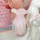Ver imagem 2 de Mini Vaso Murano Frufru Rose Quartzo Cristais São Marcos