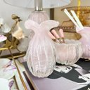 Ver imagem 3 de Mini Vaso Murano Frufru Rose Quartzo Cristais São Marcos