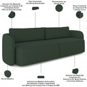 Ver imagem 4 de Sofá 3 Lugares Sala Living Orgânico 240cm Oregon K01 Veludo Verde - Lyam Decor