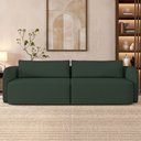 Ver imagem 2 de Sofá 3 Lugares Sala Living Orgânico 240cm Oregon K01 Veludo Verde - Lyam Decor