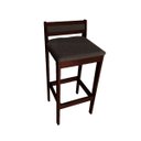 Ver imagem 2 de Banqueta Baixa 70cm para Bancada Assento Estofado em Linho Cecilia:imbuia com Linho Marrom