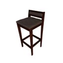 Ver imagem 6 de Banqueta Baixa 70cm para Bancada Assento Estofado em Linho Cecilia:imbuia com Linho Marrom
