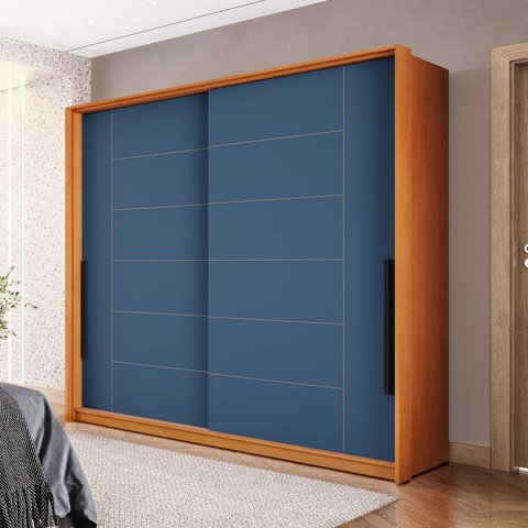Guarda Roupa 180,1cm com 2 Portas de Correr e 2 Gavetas 240844 Lisboa Politorno Móveis