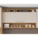 Ver imagem 1 de Armário Aéreo de Cozinha 120cm 1 Porta 1 Nicho Garrafeiro MDF Porto Itatiaia