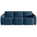 Ver imagem 2 de Sofá Cama Modulado Retrátil e Reclinável Decorativo Varsóvia 276cm Veludo Azul Marinho G33 - Gran Be