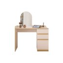 Ver imagem 2 de Penteadeira com Espelho Curvo 110cm Camarim Ariel Off White Dourado