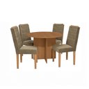 Ver imagem 2 de Conjunto Sala de Jantar Nira Kappesberg 4 Cadeiras Veludo Bege