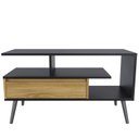 Ver imagem 6 de Rack Aparador Estante para Tv 55 Polegadas com Porta Nicho Prateleira Pés Palito Retro