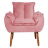 Poltrona Decorativa Opala Quarto Infantil de Criança Suede Rosa - Wd Decor - 1