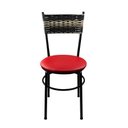 Ver imagem 3 de 2 Cadeiras Pretas para Cozinha Viena Cappuccino Premium Assento Vermelho