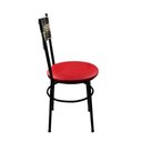 Ver imagem 5 de 2 Cadeiras Pretas para Cozinha Viena Cappuccino Premium Assento Vermelho